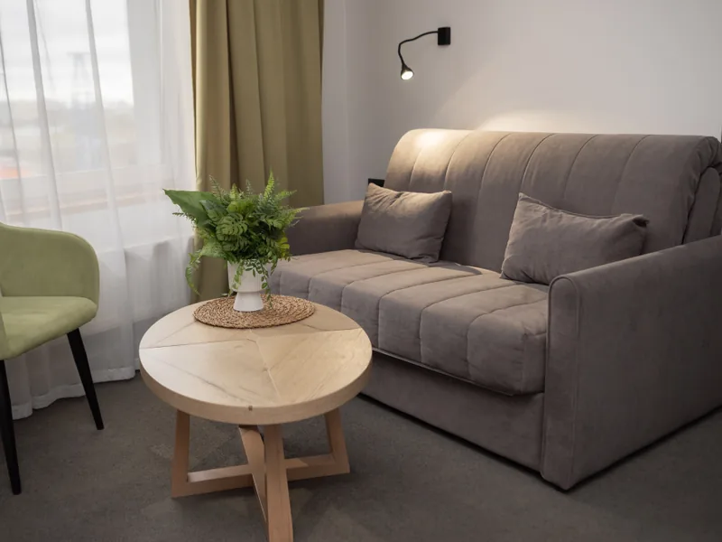 Suite с красивым видом из окна в апарт-отеле «Sky Garden»