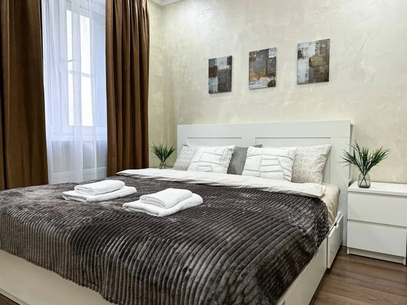 Номер в апартаментах «Top Rooms: Евродвушка у ЦСКА Арены МЦК ЗИЛ»