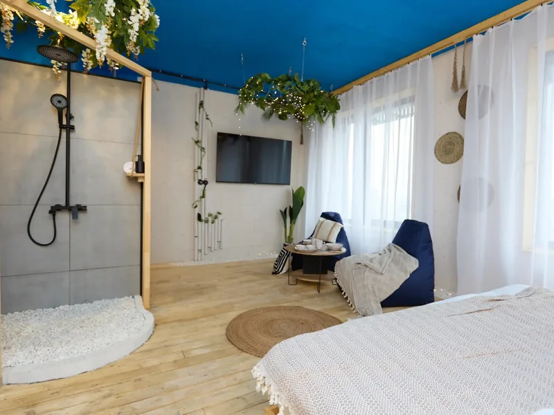 Номер Deluxe в апартаментах «Апартаменты в стиле пляжа Бали MaldivesInMoscow»