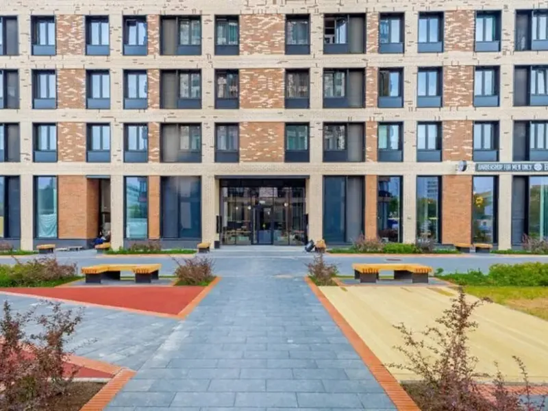 Фасад / вход «Вквартиру на улице Смольная 44 корпус 1»