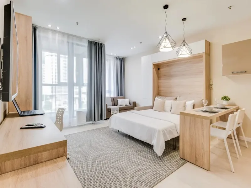 Ресепшн / лобби «Премиум с Балконом и Видом на Город Business Apartments»