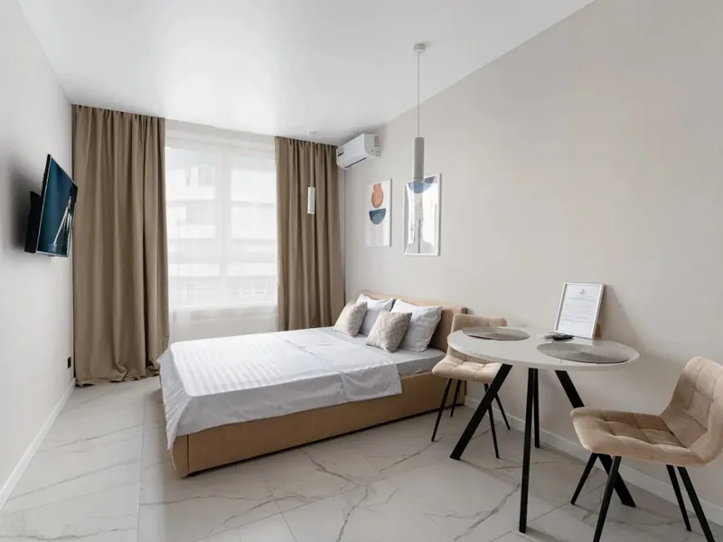 Номер в апартаментах «Bestflat 24 в элитном жилом доме на улице Колпакова в ЖК Smile»