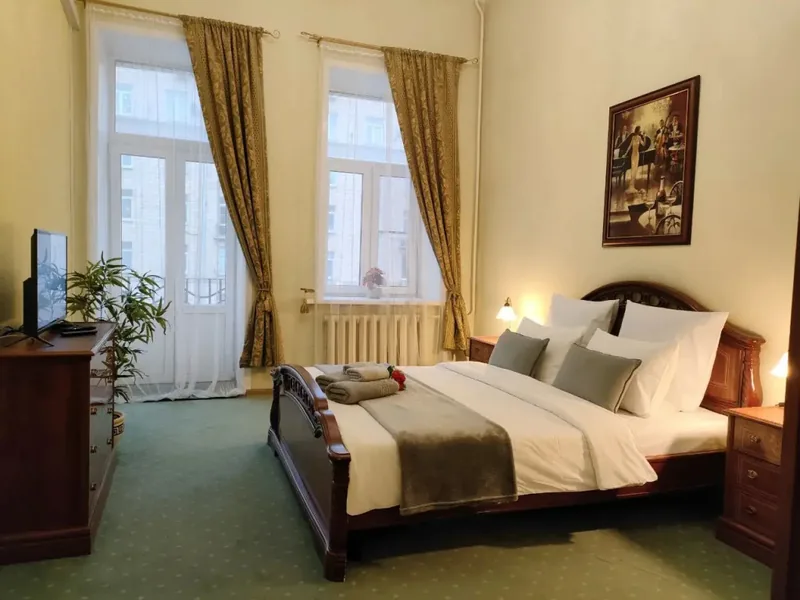 Апартаменты с балконом и с красивым видом из окна в апартаментах «Family Flats 1st Tverskaya-Yamskaya»