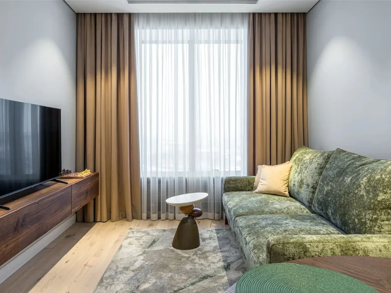 Номер в апартаментах «Flat Inn в ЖК Дом Chkalov у метро Курская»