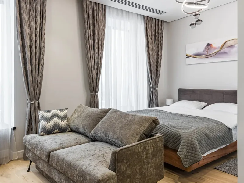 Номер в апартаментах «Flat Inn  в ЖК дом "Чкалов" 15 этаж на Курском Вокзале»