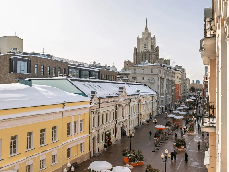 Фасад / вход «GM Apartments c Панорамным Видом на Арбат и Высотку Мид»