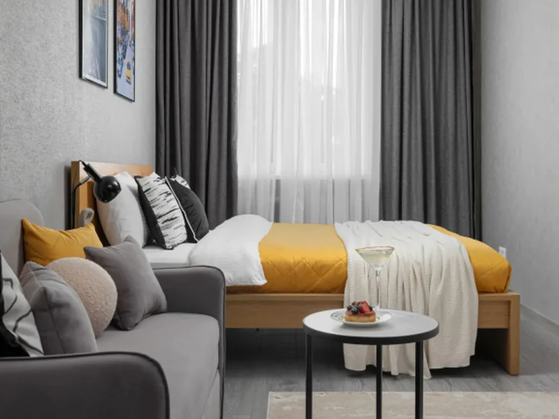 Номер в апартаментах «GM Apartments с видом на Набережную и Котельническую высотку»