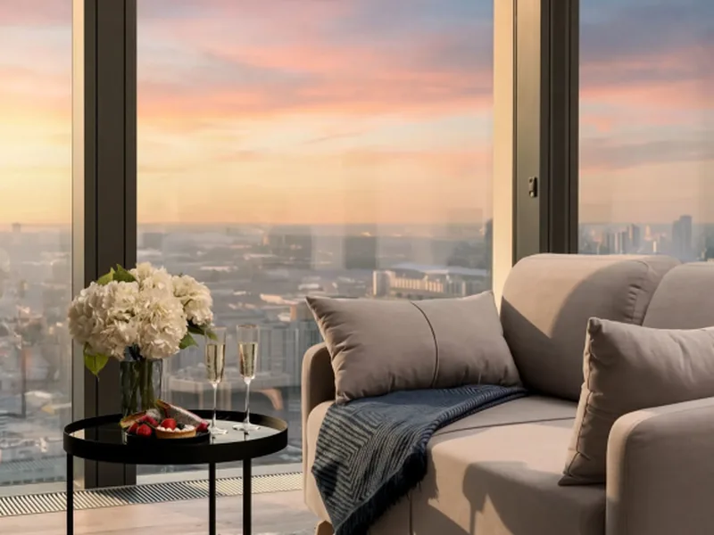 Номер в апартаментах «GM Apartments в Moscow City c панорамным видом»