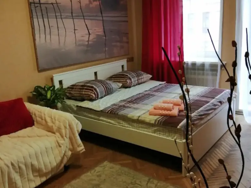 Апартаменты с балконом и с красивым видом из окна в апартаментах «Na Smolenskoj Apartments»