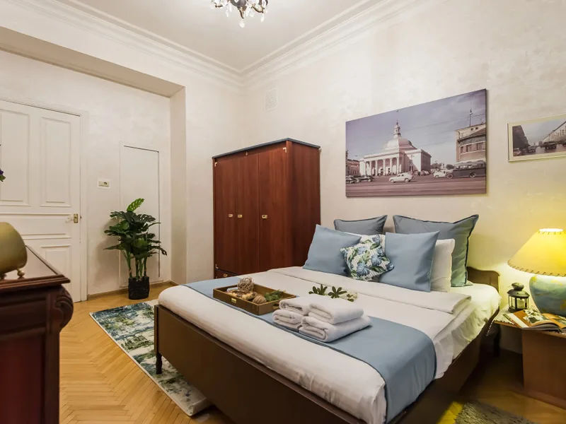 Номер в апартаментах «GM Apartments на Москва-реке с Видом на Набережную и Сталинскую высотку»