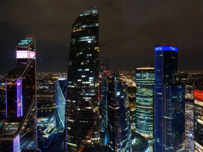 Фасад / вход «Sky City Moscow 62 этаж! Вид на Башни, Лужники, Парк победы и город! Очень уютный!»