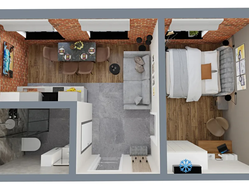 Номер в апартаментах «GM Apartments Стильные Loft 1 у Кремля»
