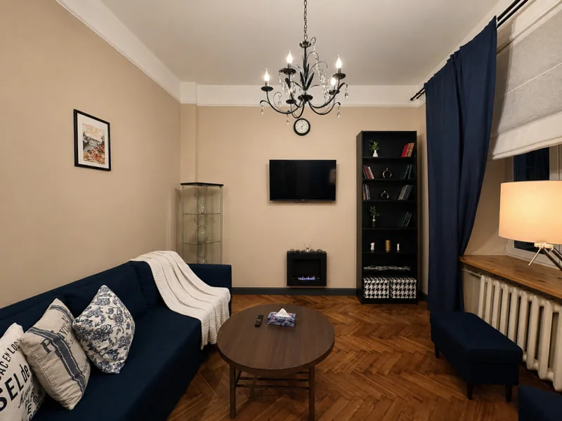 Апартаменты с 3 комнатами с балконом в апартаментах «Трехкомнатная  Apartments PKRP»