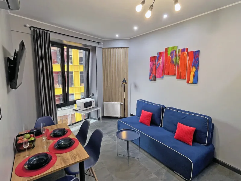 Номер в апартаментах «Uyutnye Apartamenty prime Blue V Zhk Savelovskiy Siti V Tsentre Moskvy Flat»