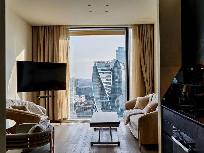 Апартаменты в апартаментах «ЖК Capital Tower на 43 этаже с видом на Москва-Сити»