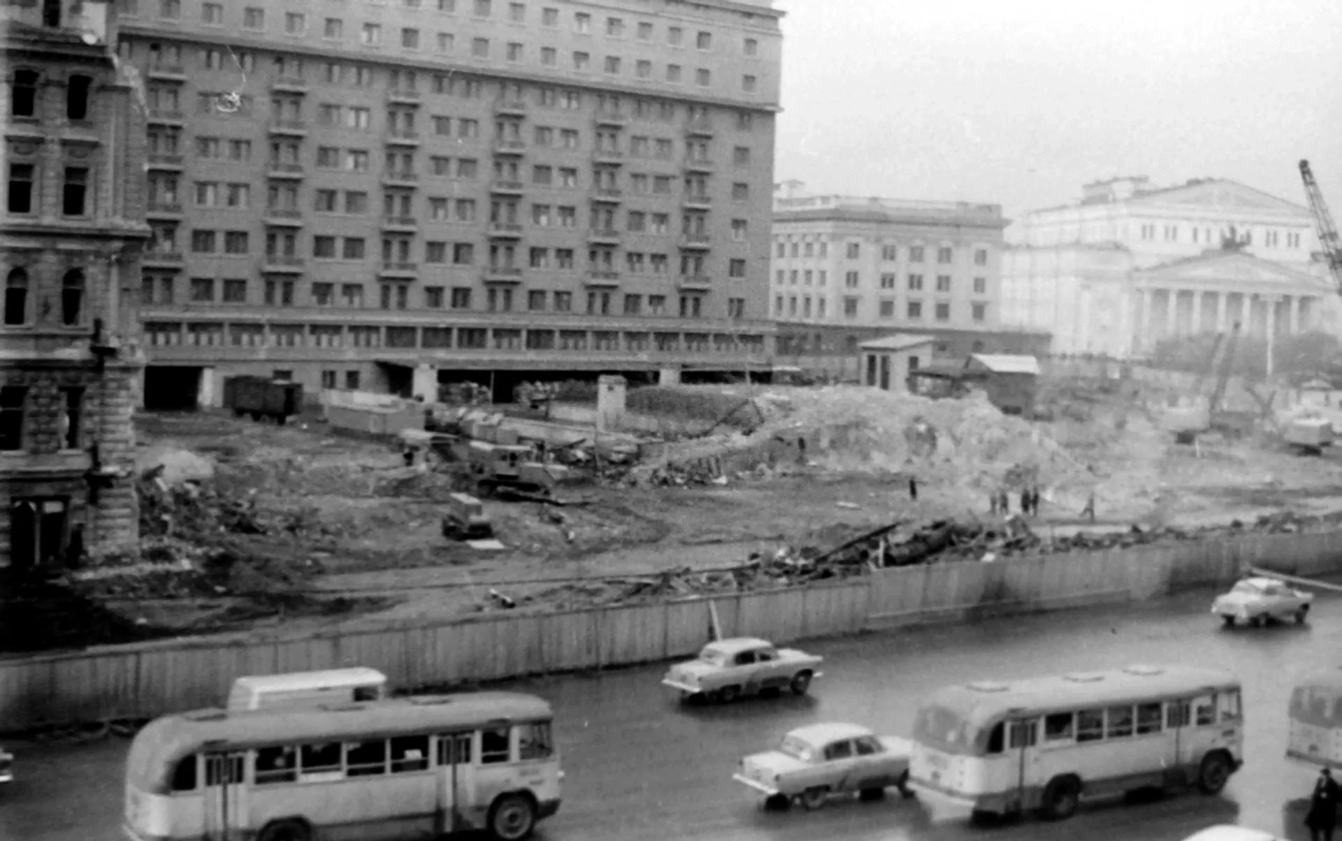 Строительство второй очереди гостиницы «Москва», 1970-е годы