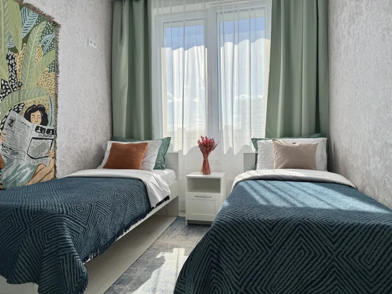 Апартаменты Comfort с 2 комнатами с видом на внутренний двор в квартире «2-к., 3 кровати»