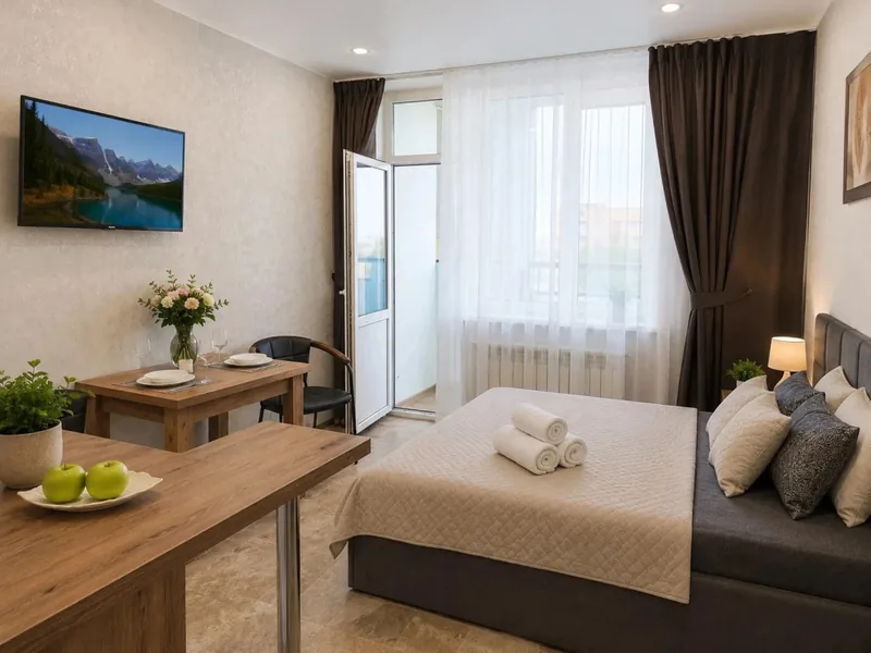 Апартаменты c 1 комнатой с балконом в квартире «Bestflat24 у станции Мытищи»