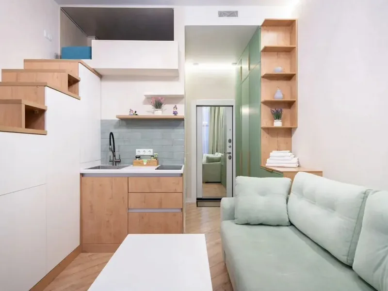 Студия в квартире «Двухуровневая в Жк Kazakov Grand Loft с Видом на Москву»