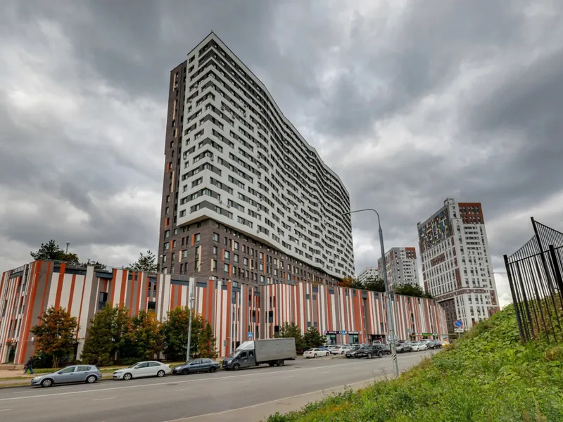 Фасад / вход «Счастливые метры у метро Новомосковская»
