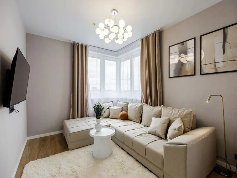 Ресепшн / лобби «Стильная 2-к. квартира, 64 м², 3 кровати»