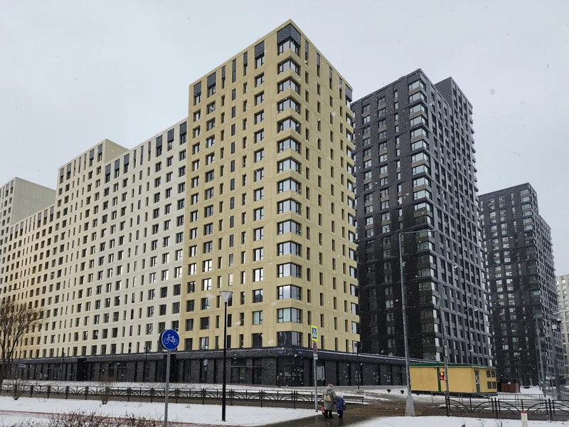 Фасад / вход «Студия Рядом с Благоустроенной Набережной Вдоль Москва-реки»
