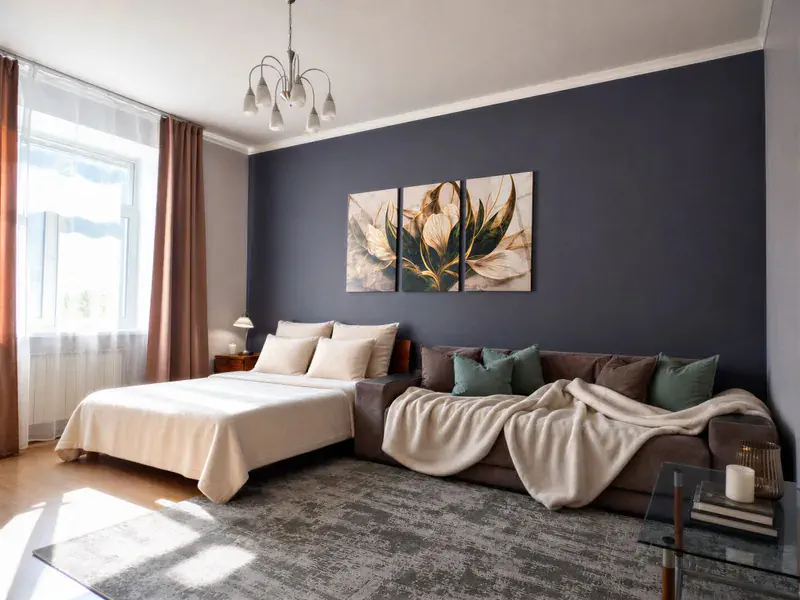 Квартира С Подиумом и выдвижной кроватью дизайнерская, Аминьевское шоссе, д. 4Д, корп. 3, лит. А, Москва