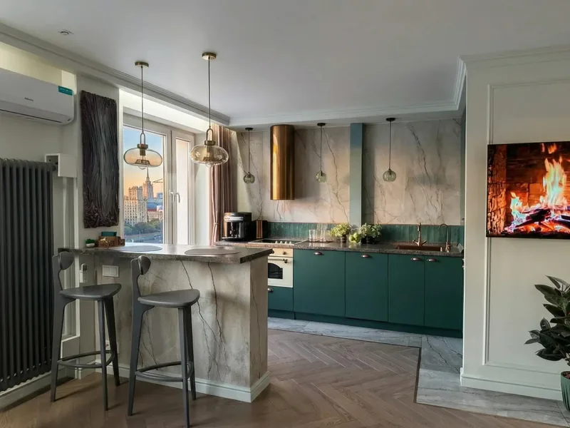Ресепшн / лобби «Top Rooms: Евродвушка на Саввинской набережной с видом на Москва Сити»