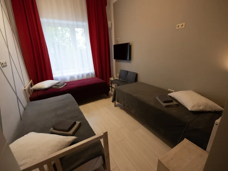 Кровать в общем номере в отеле «Moscow Flow Mini-Hotel»