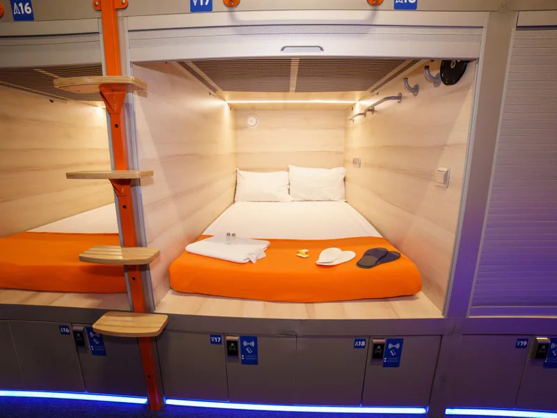Капсула Superior в отеле «Капсульный отель Sleep&Fly DME»